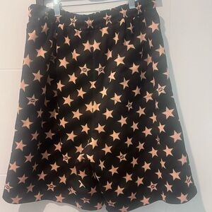 Gucci Black and Pink Star A-Line Skirt